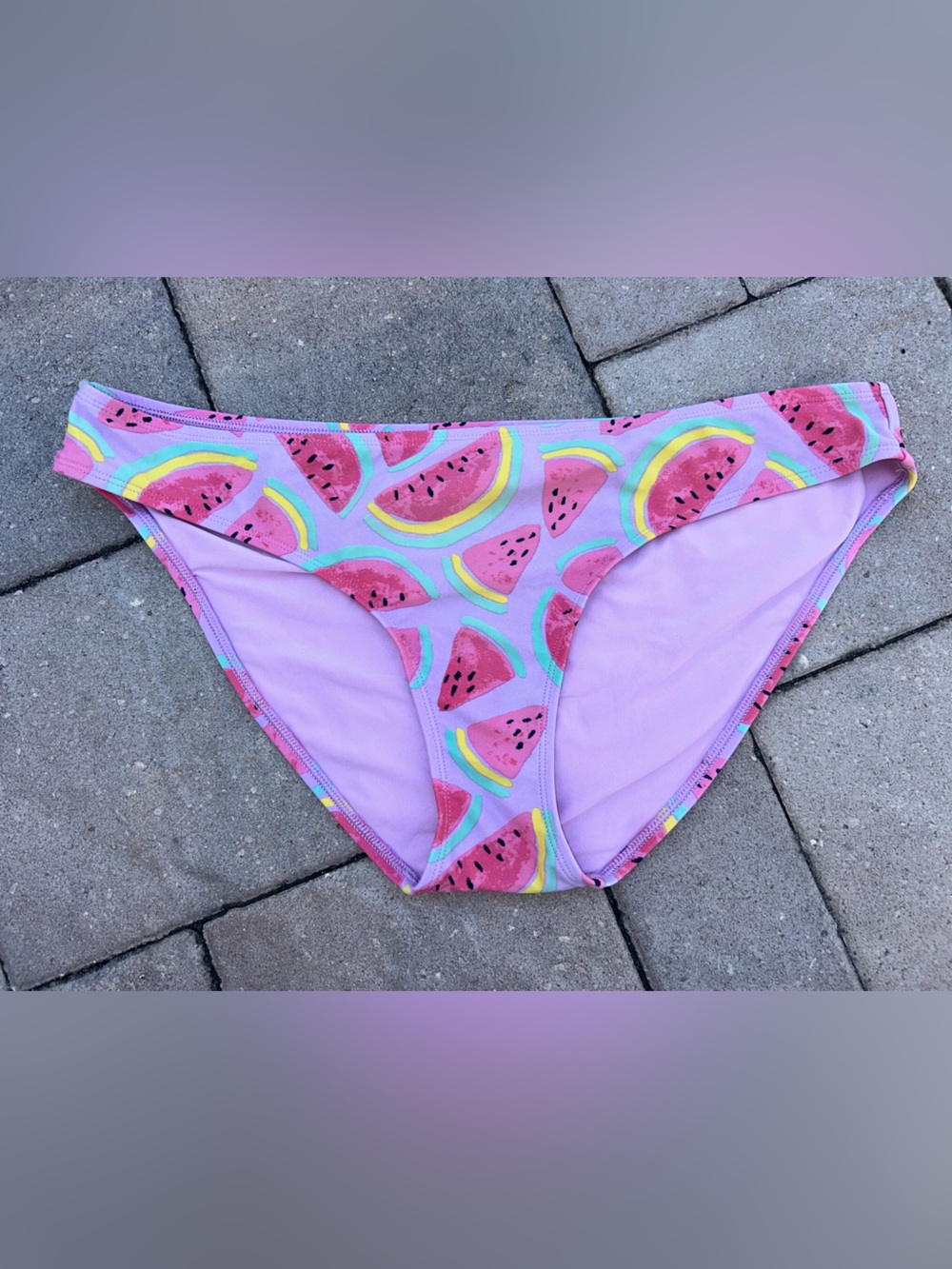 aerie Light Purple Watermelon Print Swim Bottoms